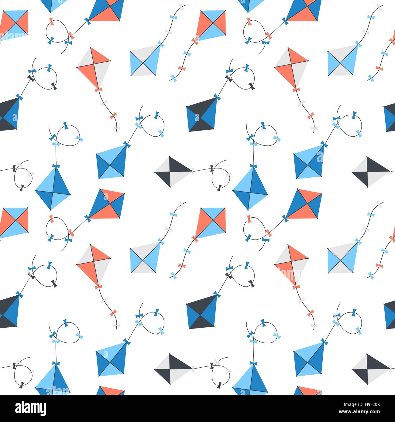 Kite Seamless Pattern Background Vector Illustration EPS10 Stock Vector