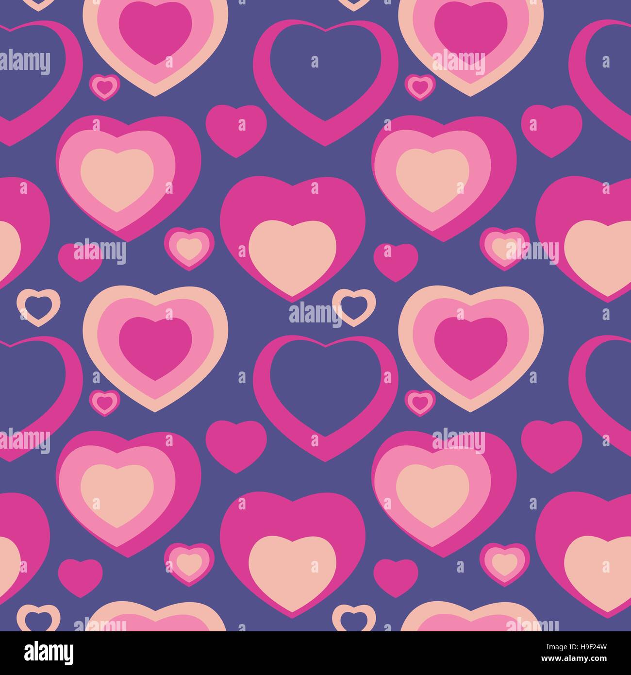 Heart Love Seamless Pattern Background Vector Illustration Stock Vector ...
