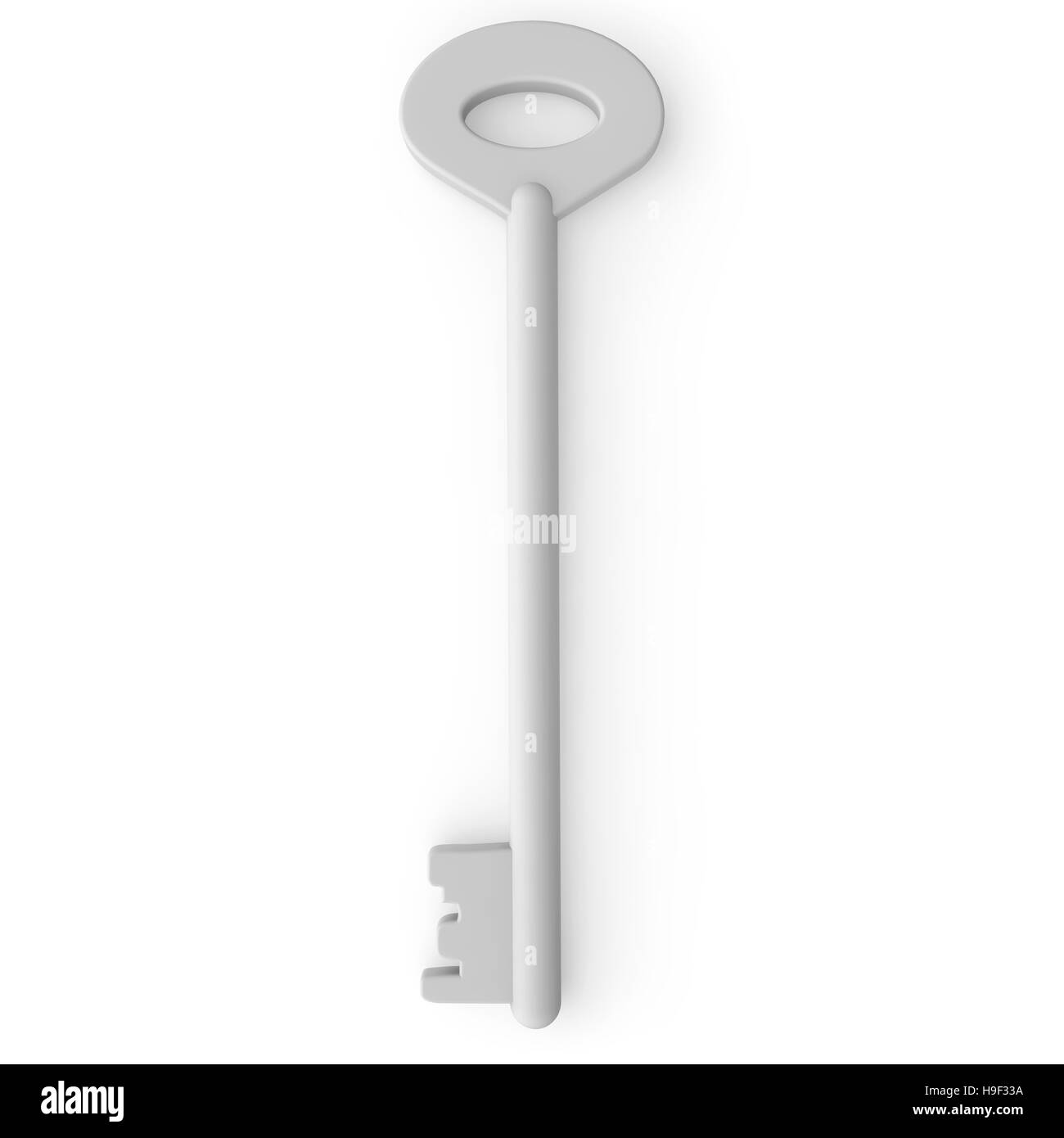 Sample. White big door key. Isolated background Stock Photo Alamy