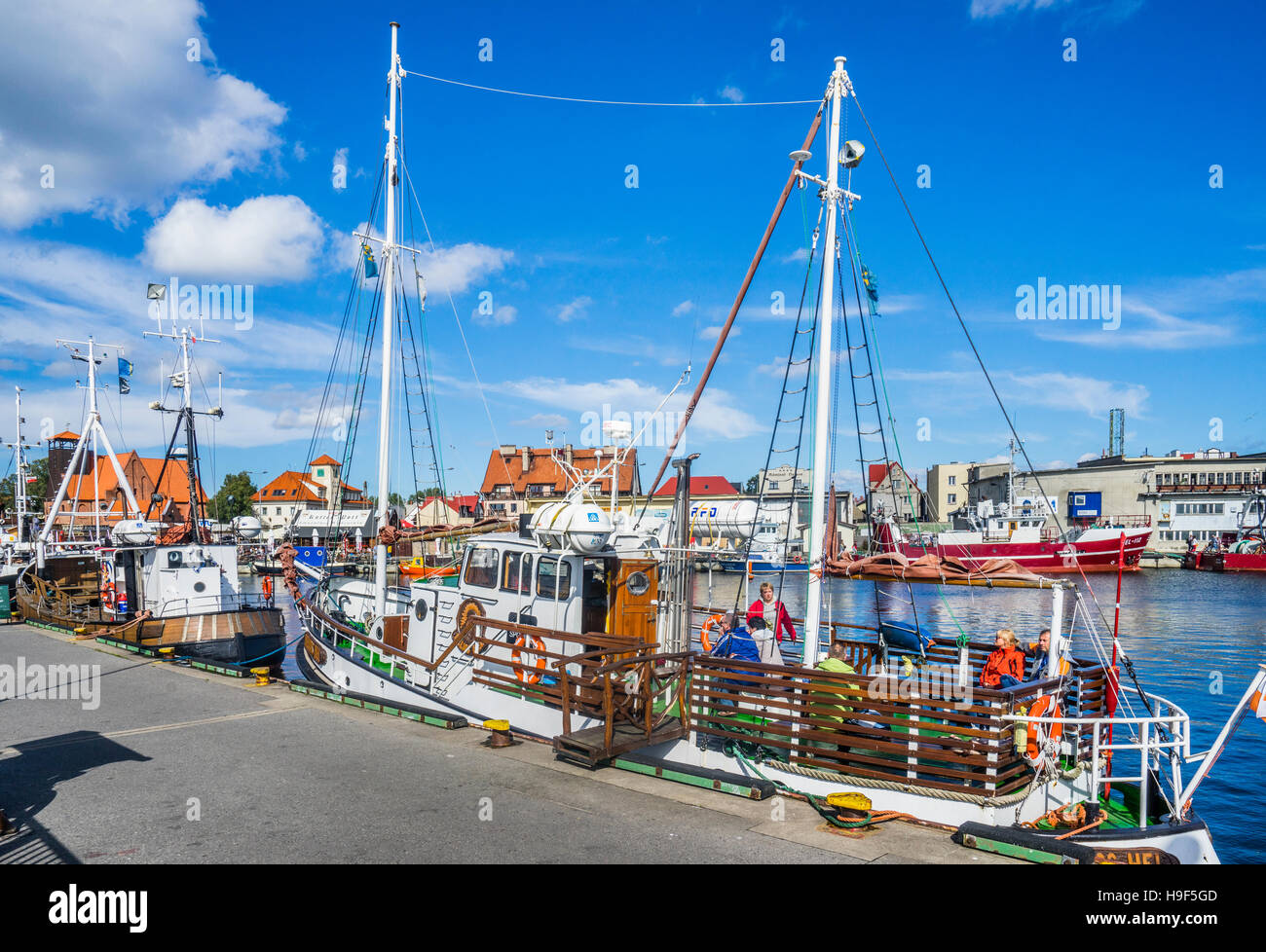 Poland, Pomerania, Hel Peninsula, view of the Seaport Hel Stock Photo