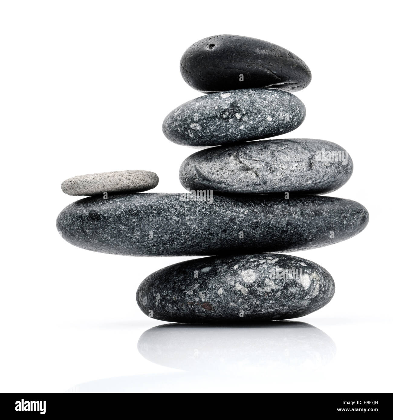 The stack of Stones spa treatment scene zen like concepts. The s Stock Photo