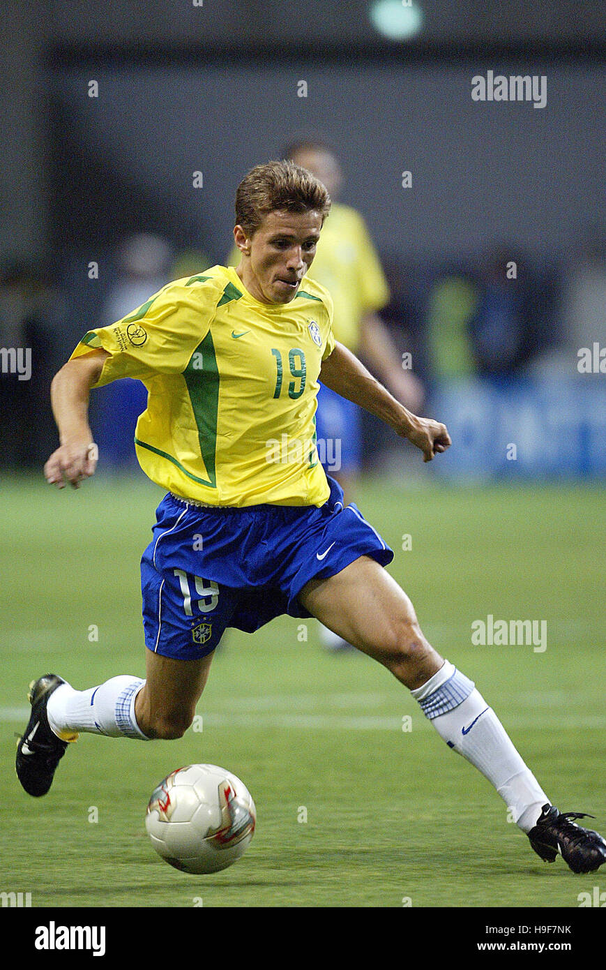 Soccer - FIFA World Cup 2002 - Group C - Brazil v Turkey. Roque Junior,  Brazil Stock Photo - Alamy