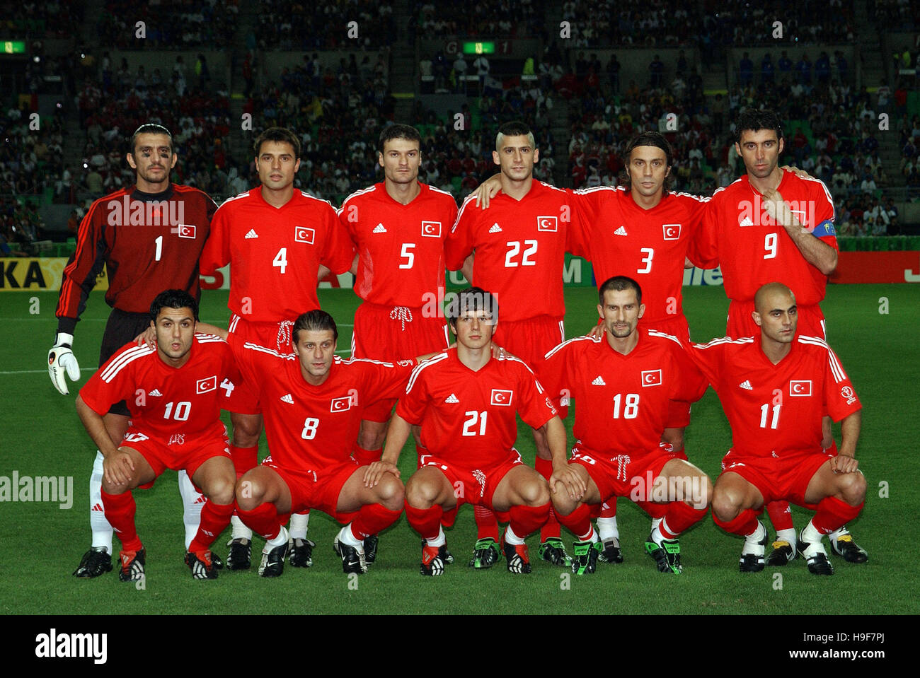 TURKEY TEAM GROUP SENEGAL V TURKEY SAITAMA STADIUM SAITAMA JAPAN 22 June 2002 Stock Photo