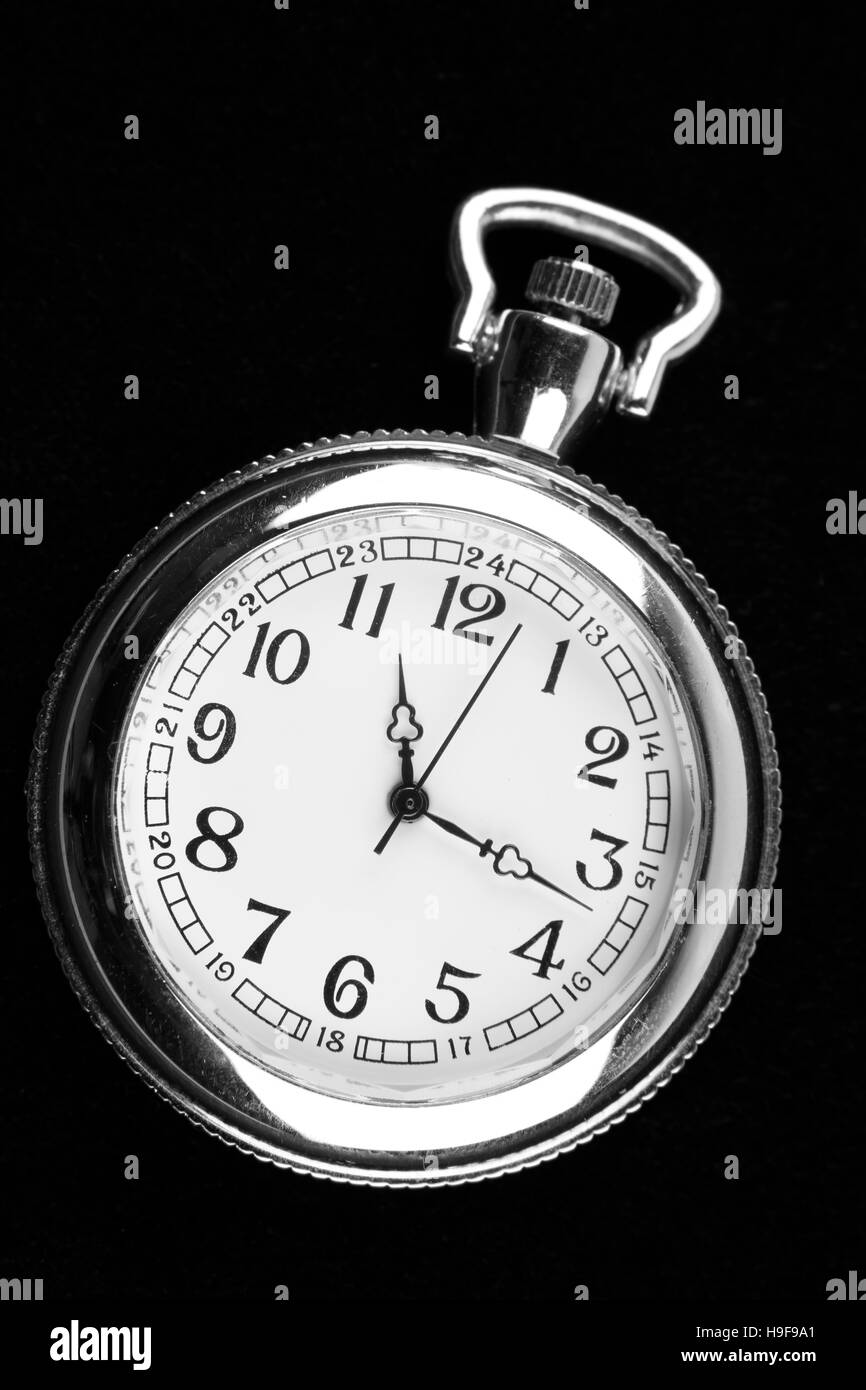Closeup of old pocket watch Stock Photo