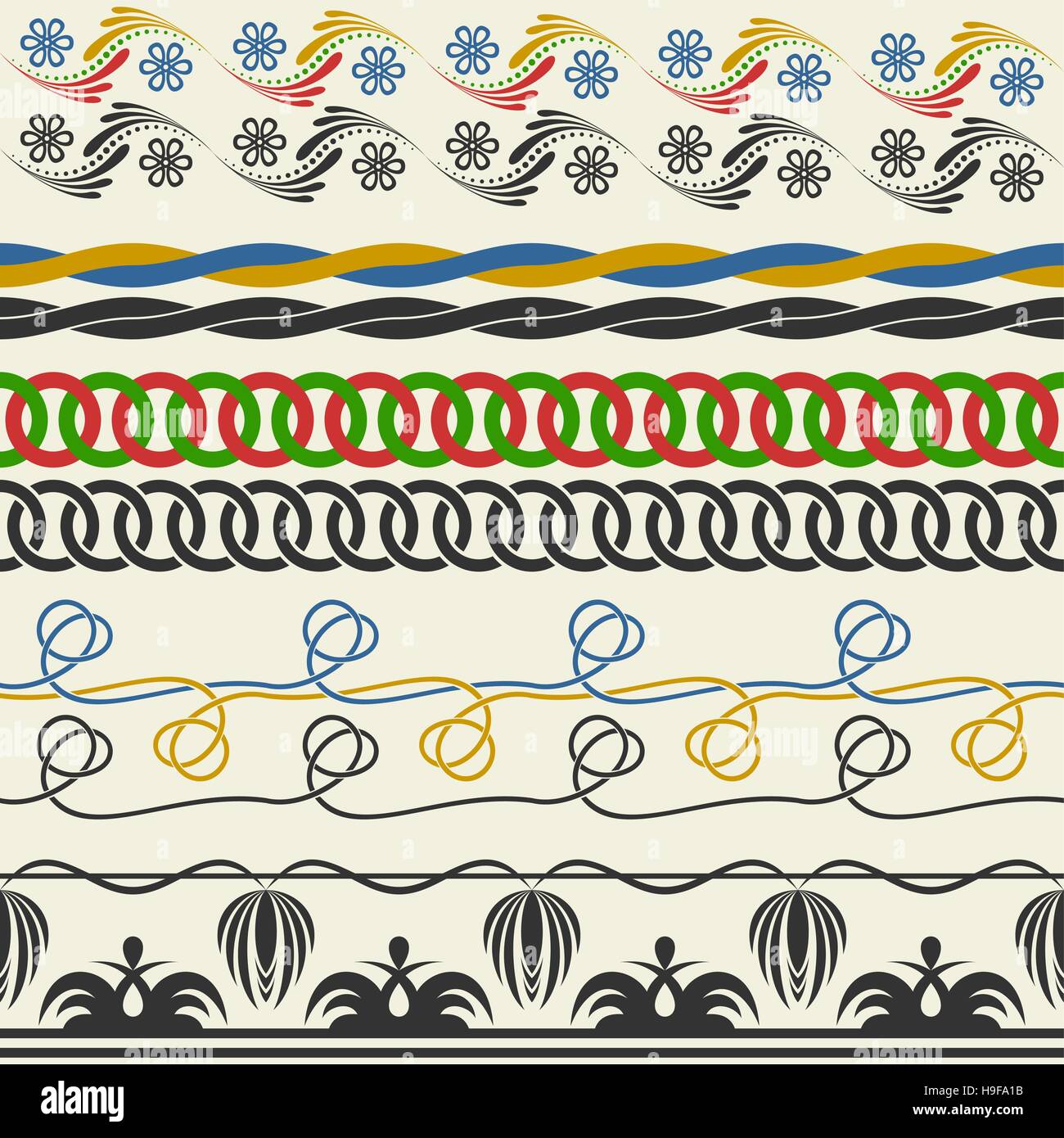 Seamless decorative elements Stock Vector Image & Art Alamy