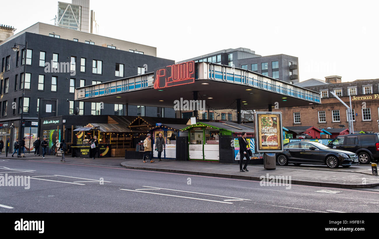 PUMP Shoreditch, a street food market in East London's Shoreditch, with