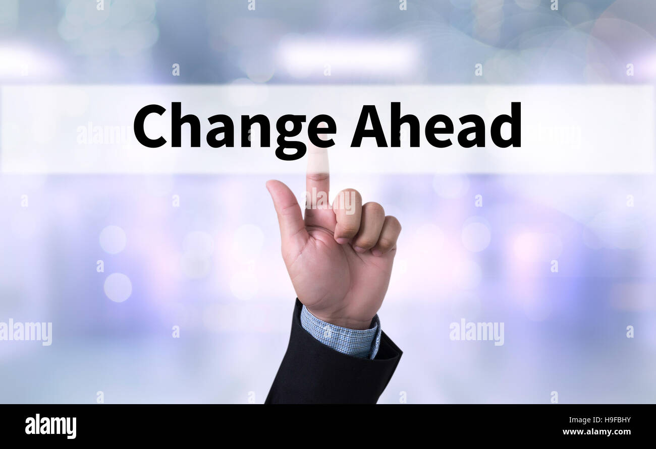 Change Ahead Stock Photo - Alamy