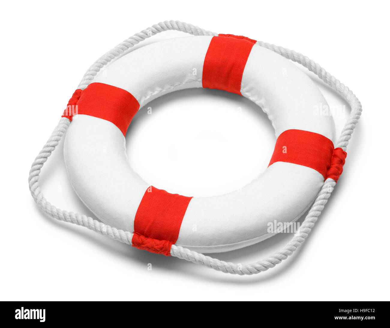 Life Preserver with Rope Isolated on White Background Stock Photo - Alamy