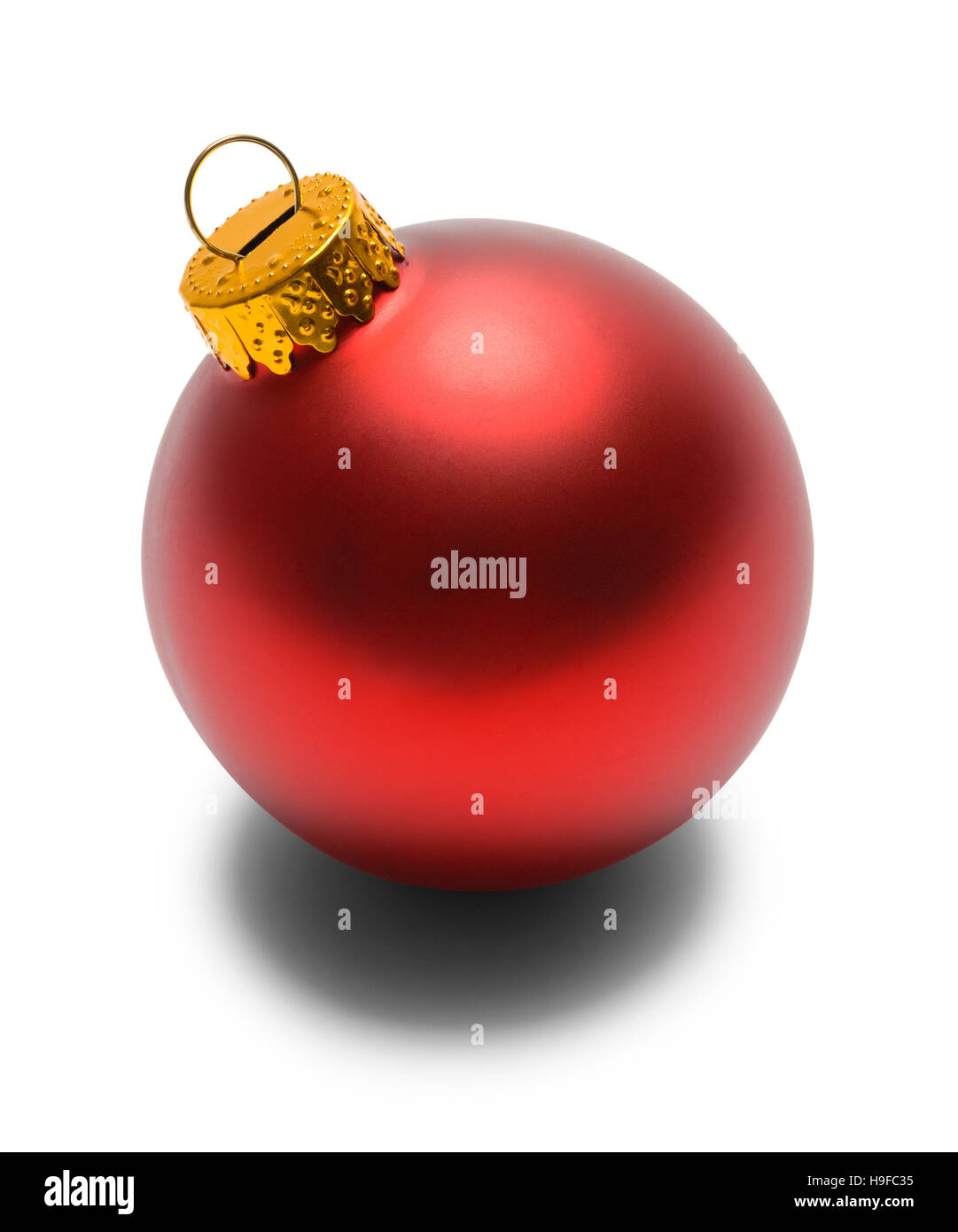 Red Christmas Bulb Isolated on White Background Stock Photo Alamy