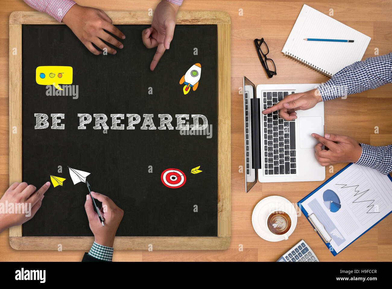 the text Be prepared Stock Photo - Alamy