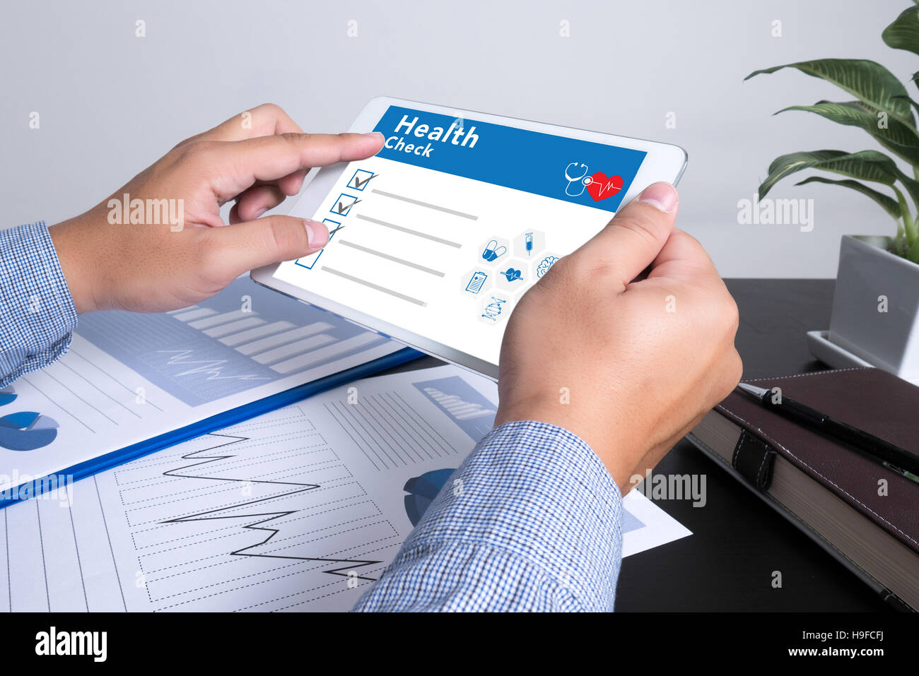 Digital Health Check Healthcare Concept Stock Photo Alamy