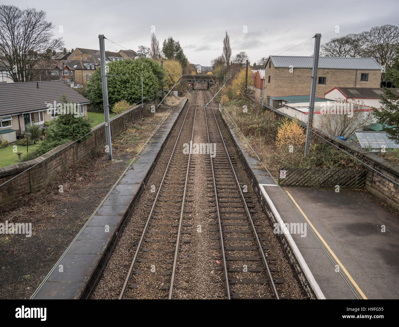 Guiseley train station, near Leeds, West Yorkshire, on the West