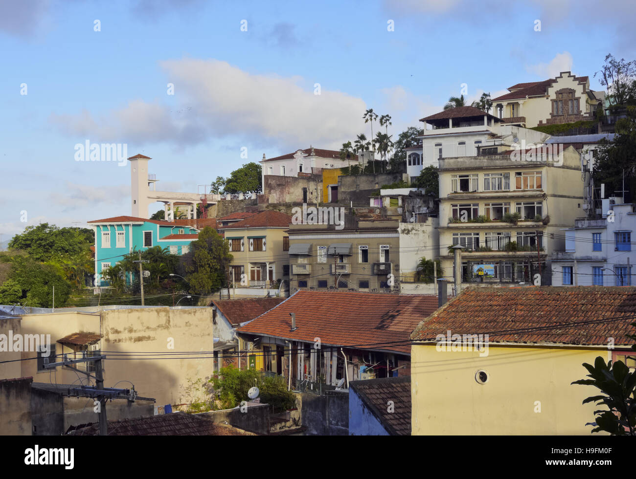 Brazil, City of Rio de Janeiro, View of the Santa Teresa Neighbourhood. Stock Photo