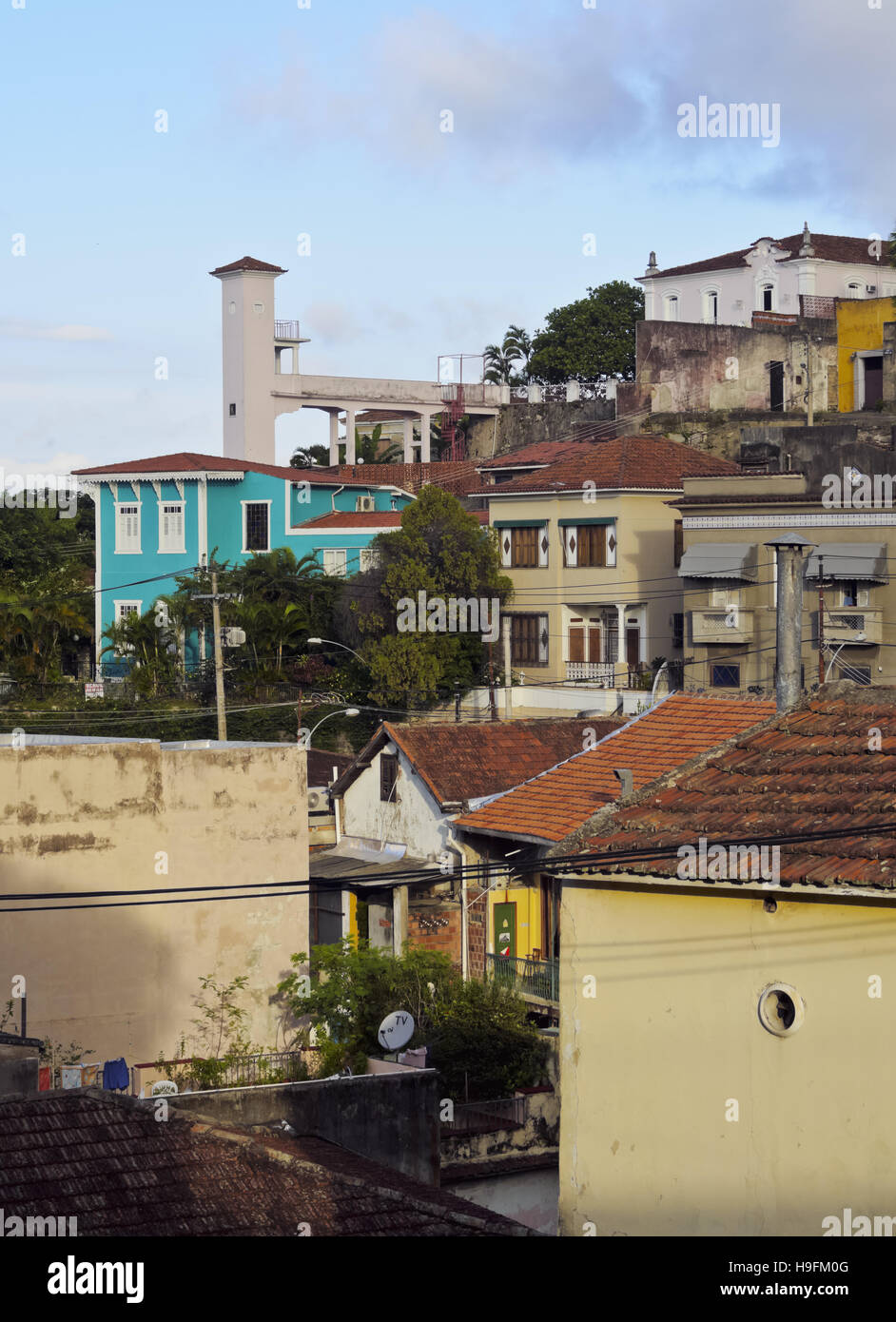 Brazil, City of Rio de Janeiro, View of the Santa Teresa Neighbourhood. Stock Photo