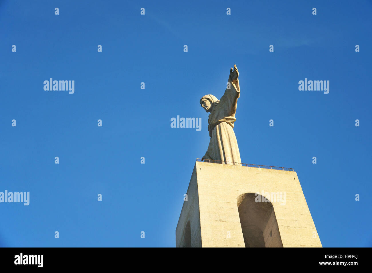Christ the king statue in Lisbon Stock Photo