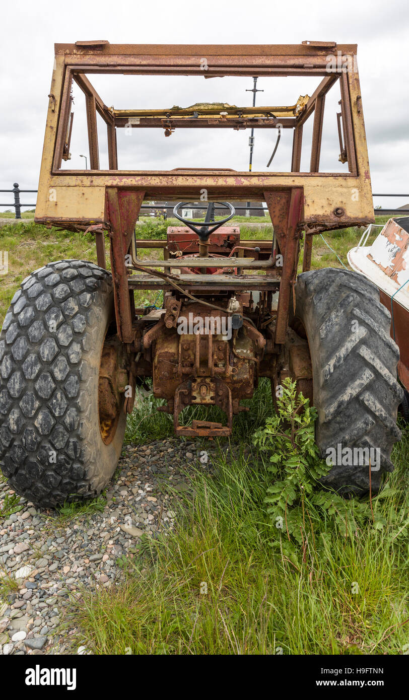 Lytham cockle tractors Stock Photo