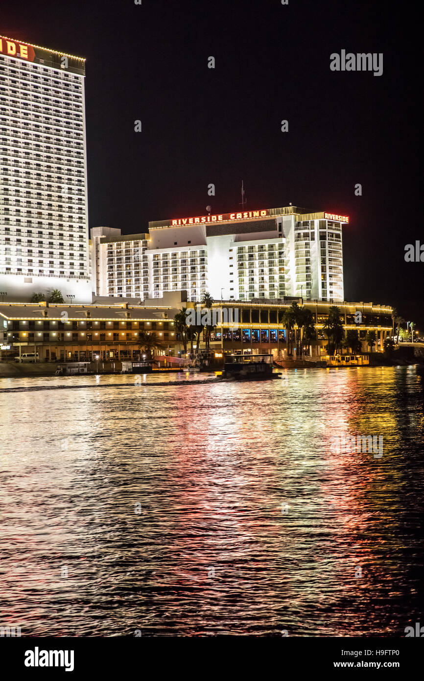 The Riverside Hotel Casino in Laughlin Nevada USA along the Colorado River Stock Photo
