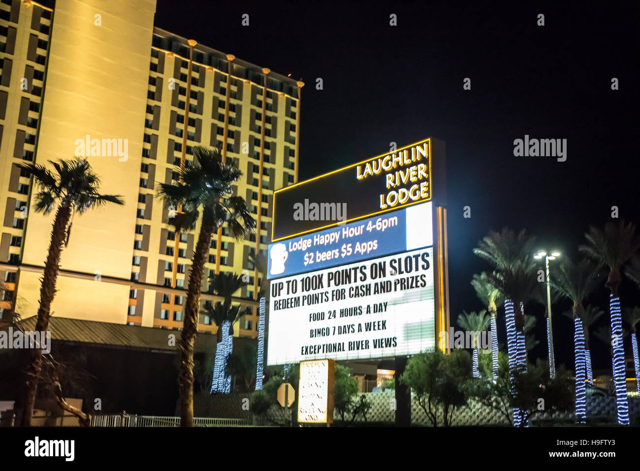 The Laughlin River Lodge Hotel Casino in Laughlin Nevada USA along the