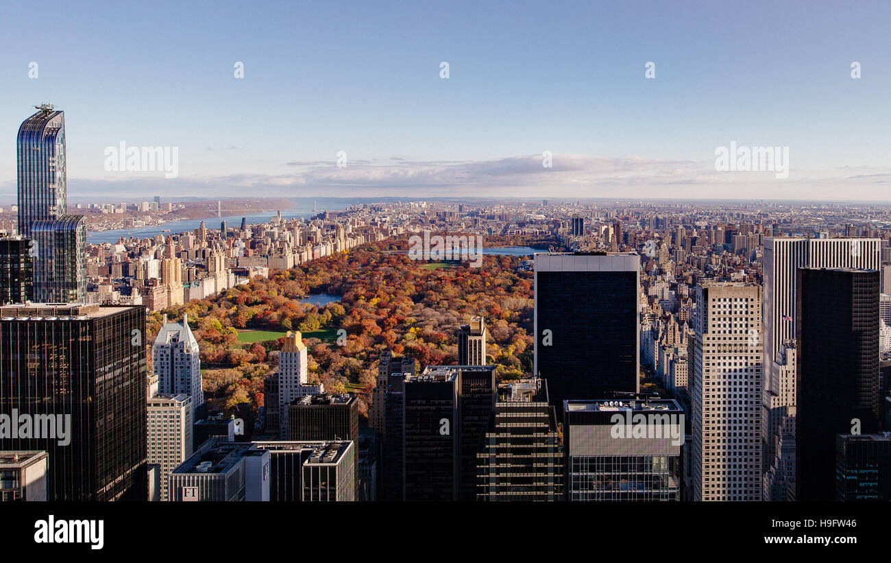 New York cityscape from the top of the Rockefeller Center Stock Photo