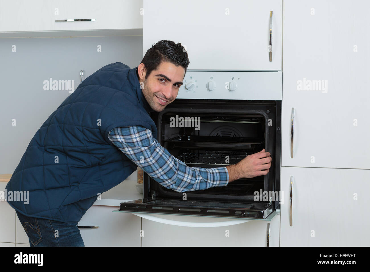 fitted electric oven Stock Photo Alamy