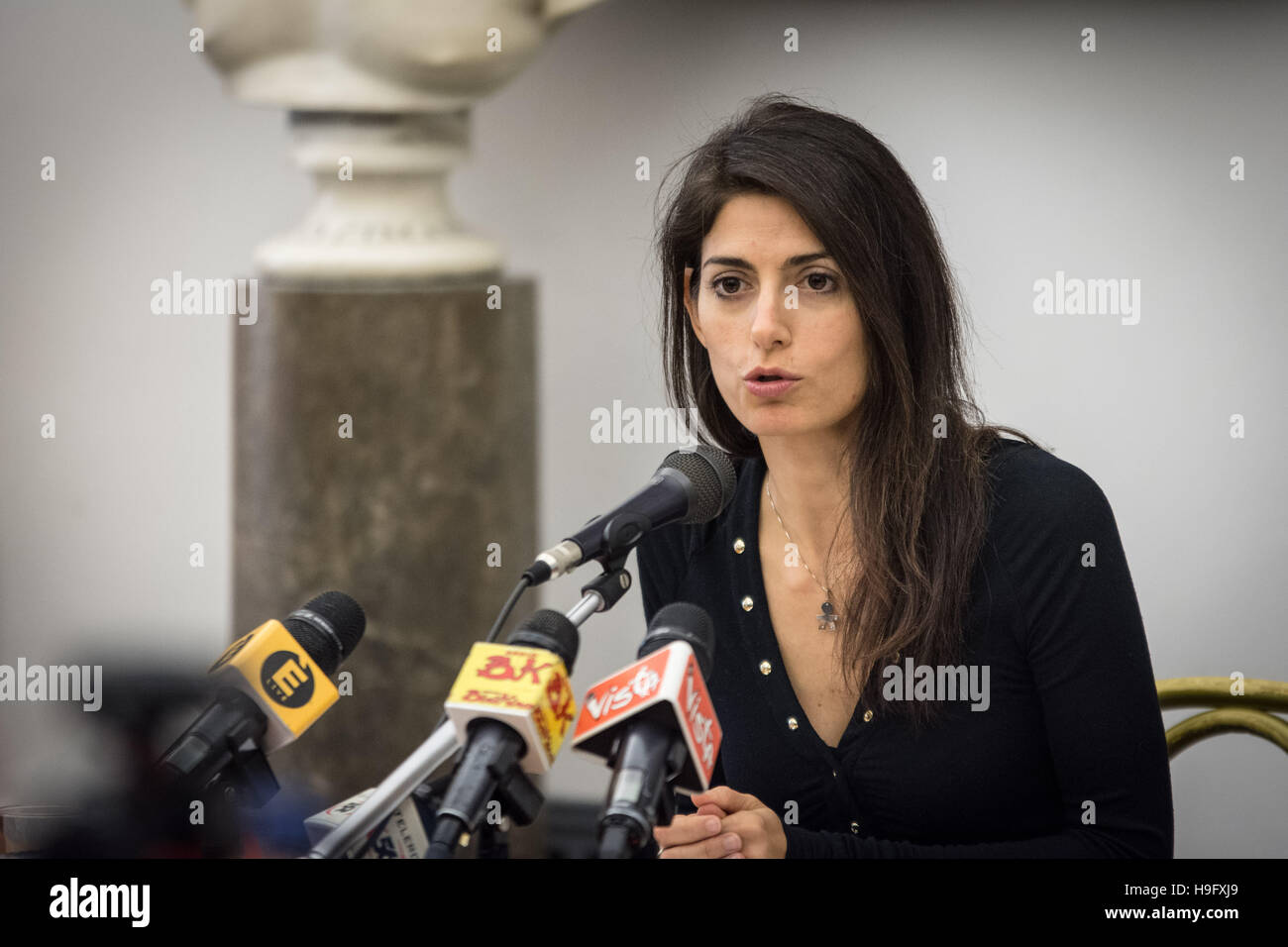 Rome, Italy. 22nd Nov, 2016. The mayor of Rome Virginia Raggi during ...