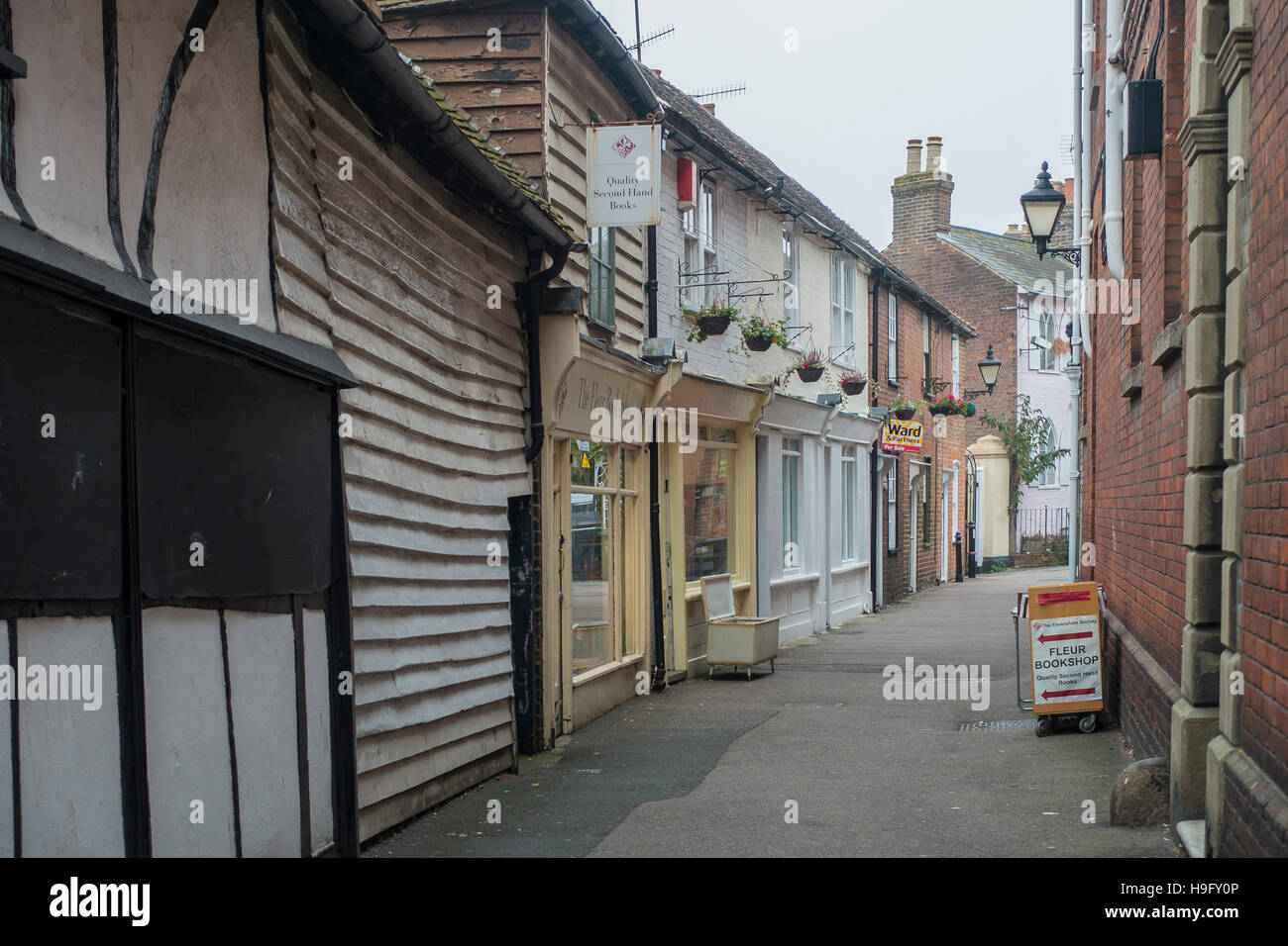 Gatefield Lane off Preston Street Faversham Kent England Stock Photo