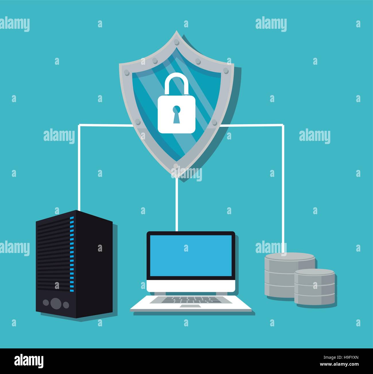 Colorful cyber security system design Stock Vector Image & Art - Alamy