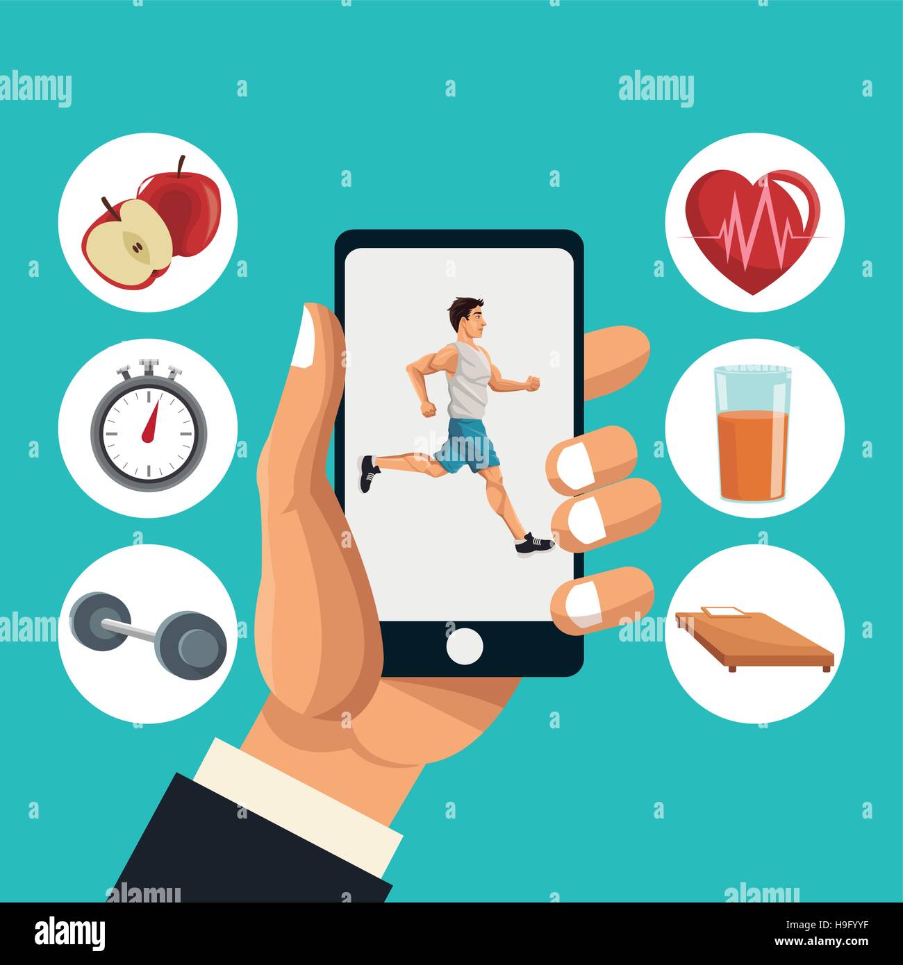 Man running of Healthy lifestyle design Stock Vector Image & Art - Alamy