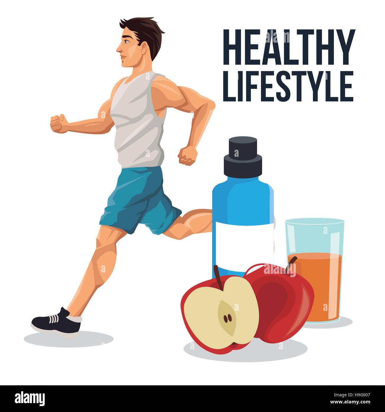 Man running of Healthy lifestyle design Stock Vector Image & Art - Alamy