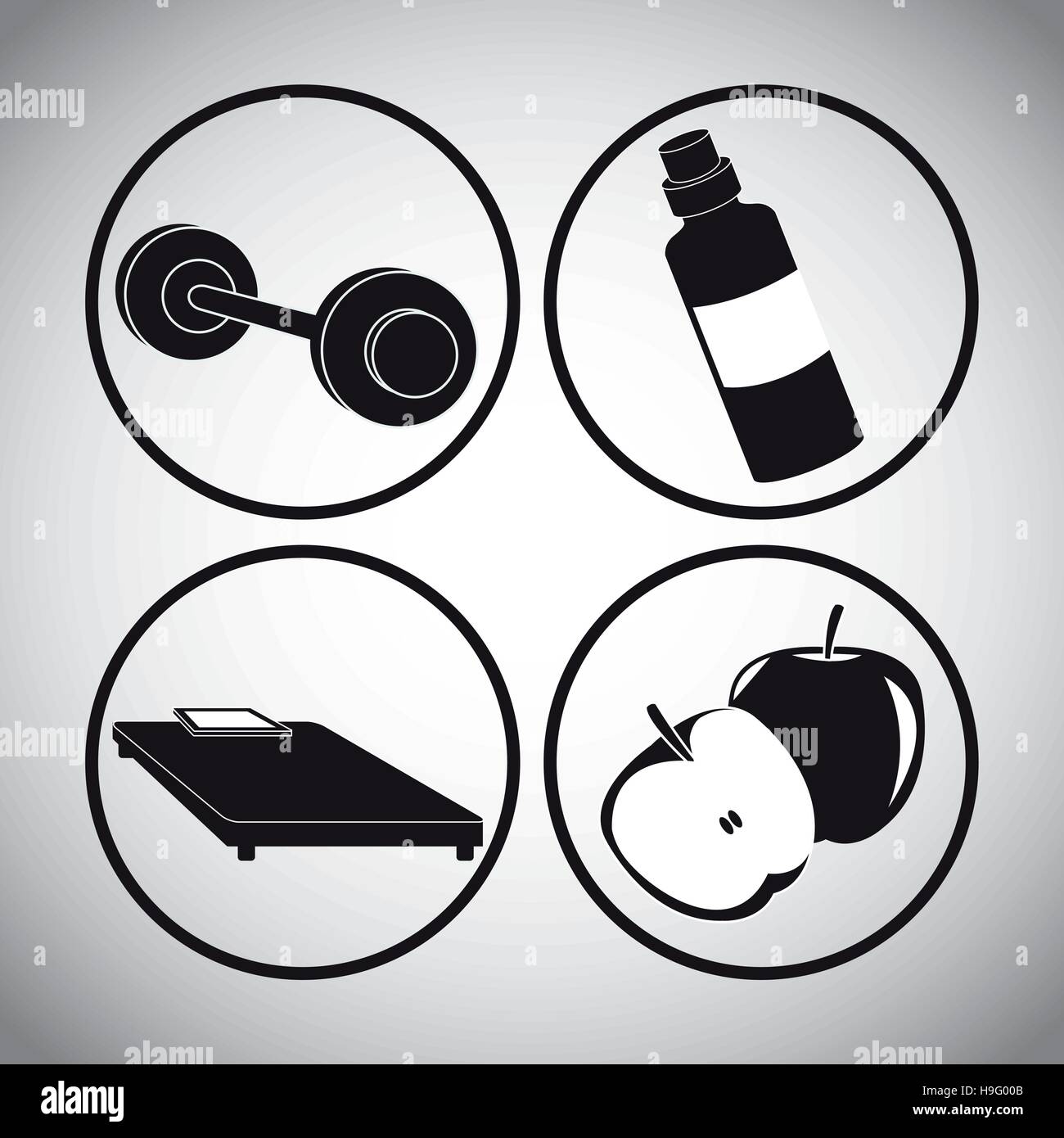 Icon set of Healthy lifestyle design Stock Vector Image & Art - Alamy