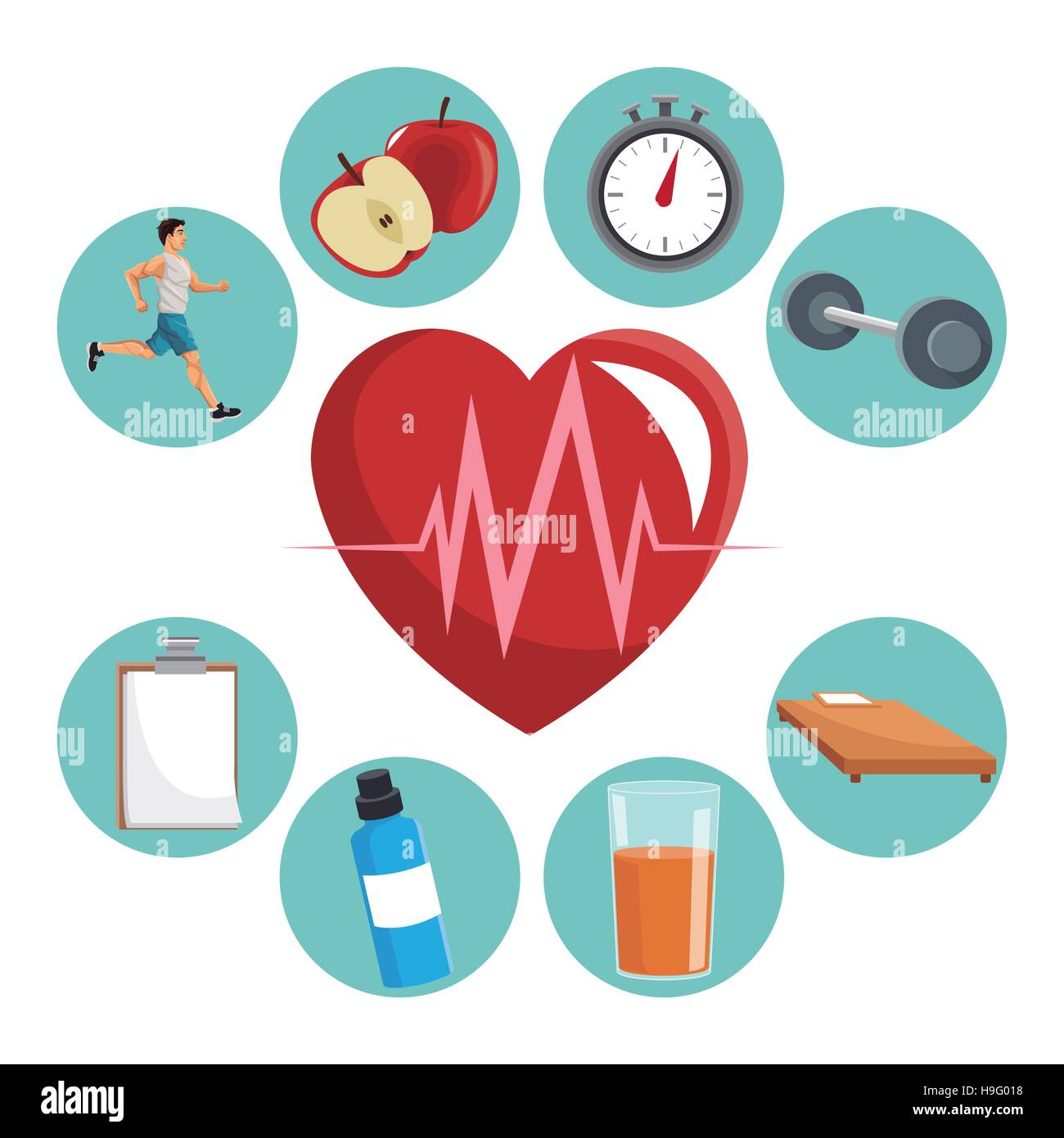 Icon set of Healthy lifestyle design Stock Vector Image & Art - Alamy