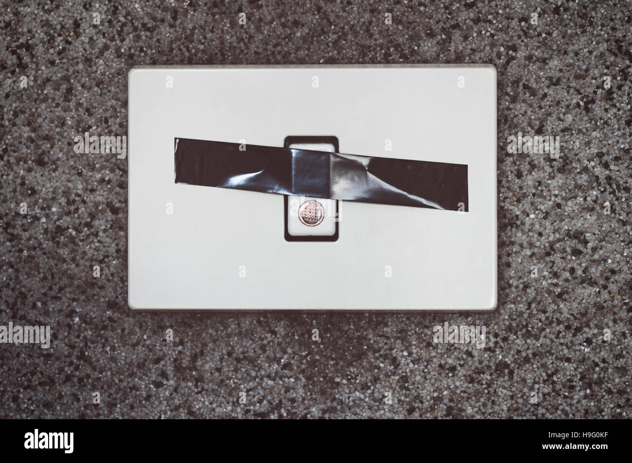 light switch with tape Stock Photo Alamy