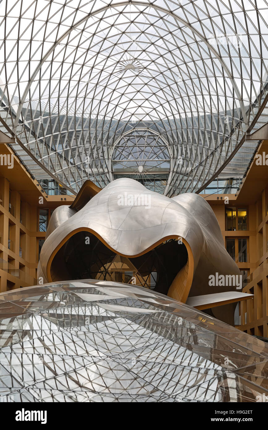 BERLIN, GERMANY - JULY 2015: Atrium of the DZ Bank building in Berlin