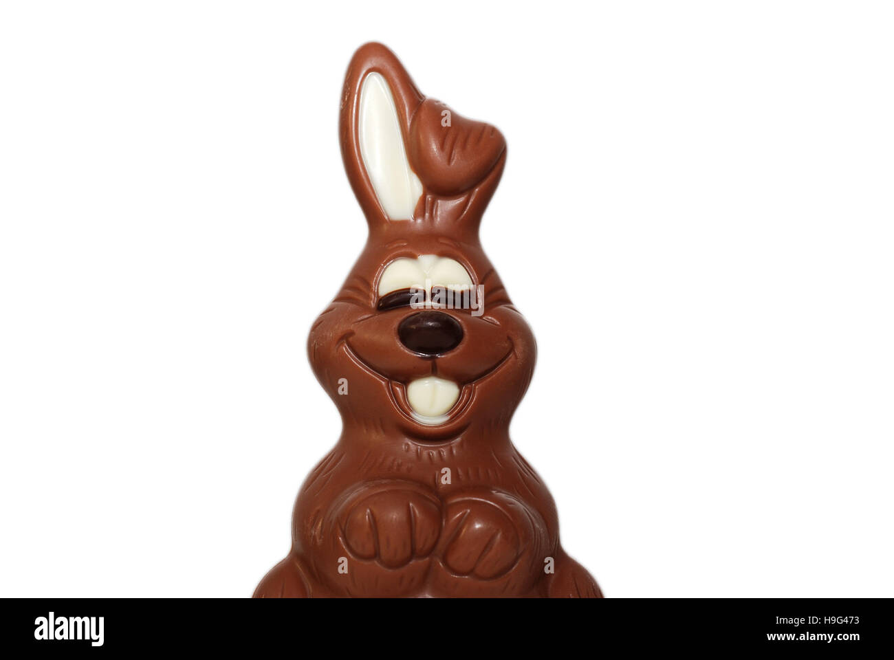 detail of chocolate bunny Stock Photo