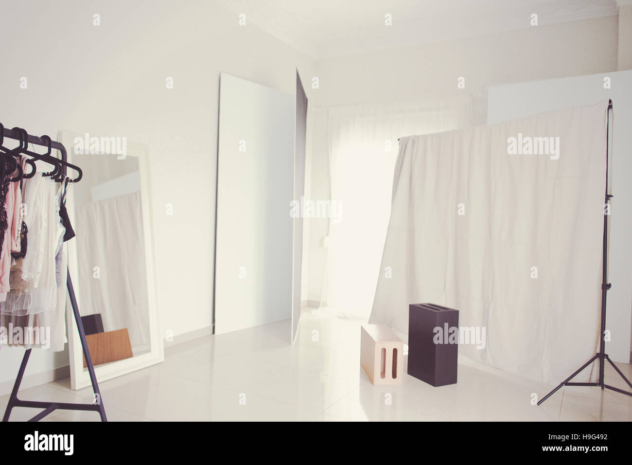Space for photography studio with natural light Stock Photo