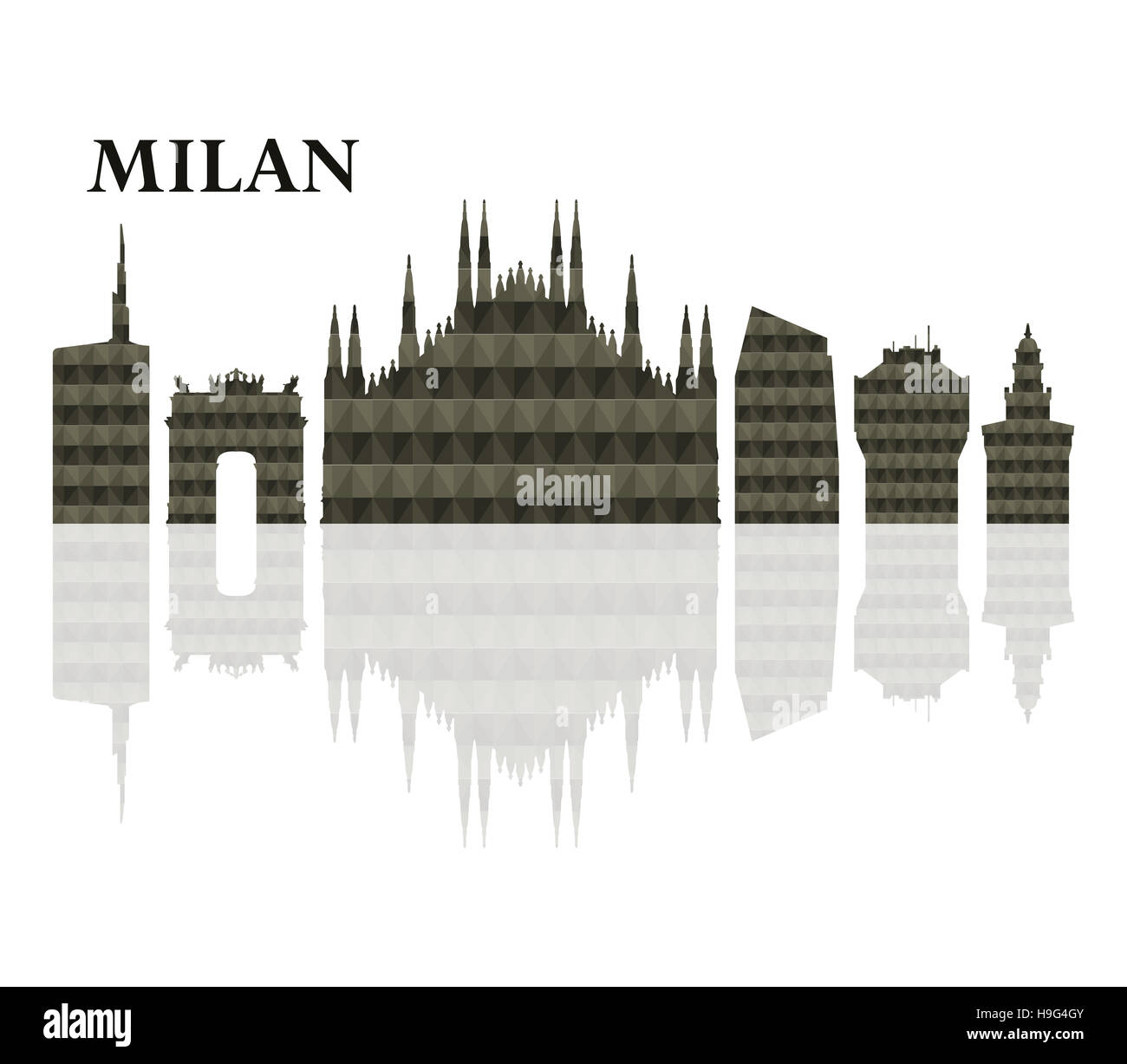 Milan skyline Stock Photo
