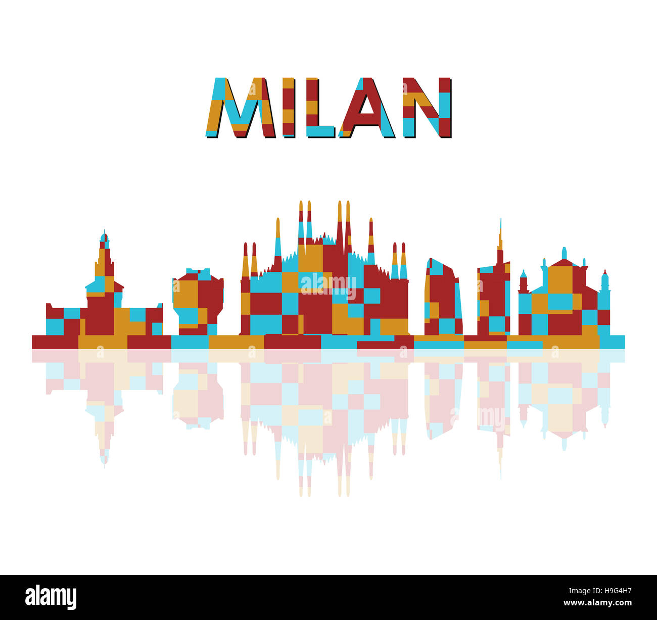 Milan skyline Stock Photo