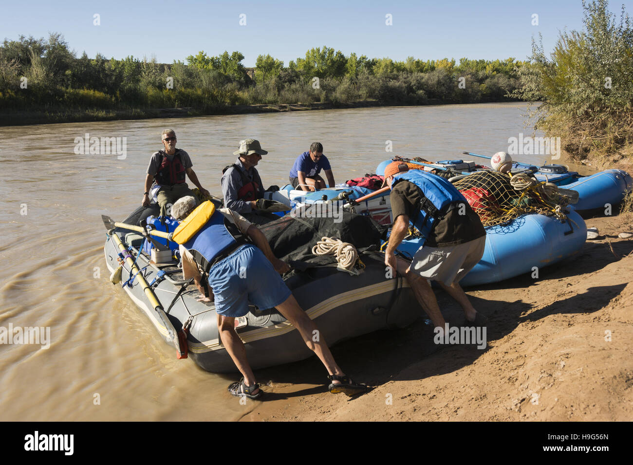 Utah, Bluff, Sand Island boat launch, San Juan River Stock Photo Alamy