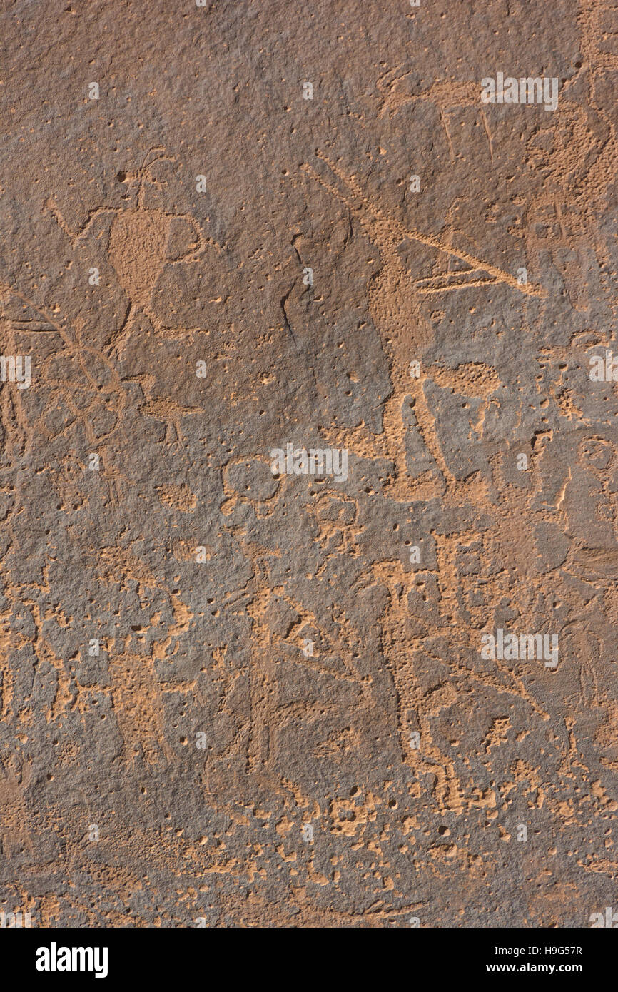 Utah, Bluff, Sand Island petroglyphs Stock Photo