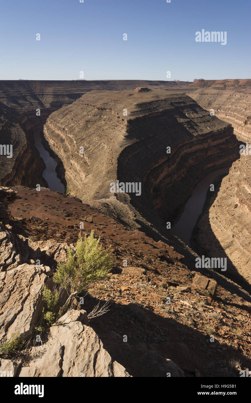 Utah Bluff Goosenecks Of The San Juan River Stock Photo Alamy