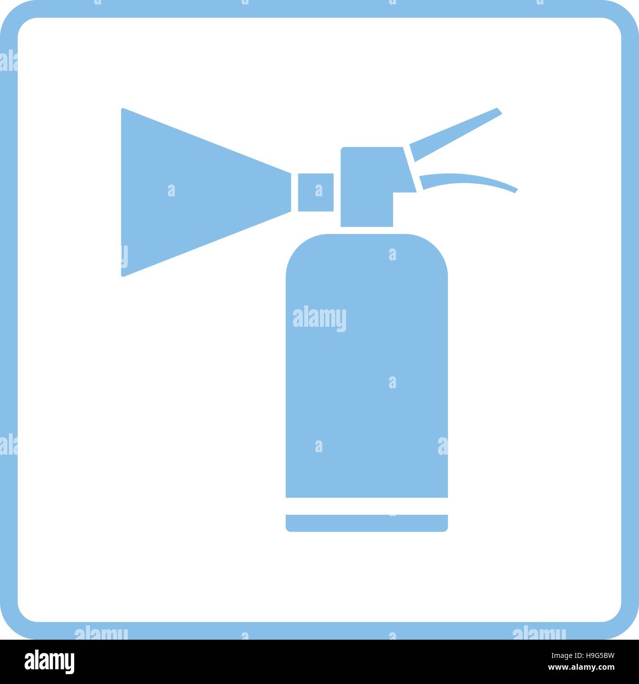 Fire extinguisher icon sign blue hi-res stock photography and images ...