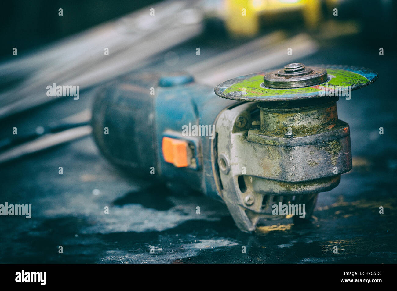 abrasive disk machine Stock Photo Alamy