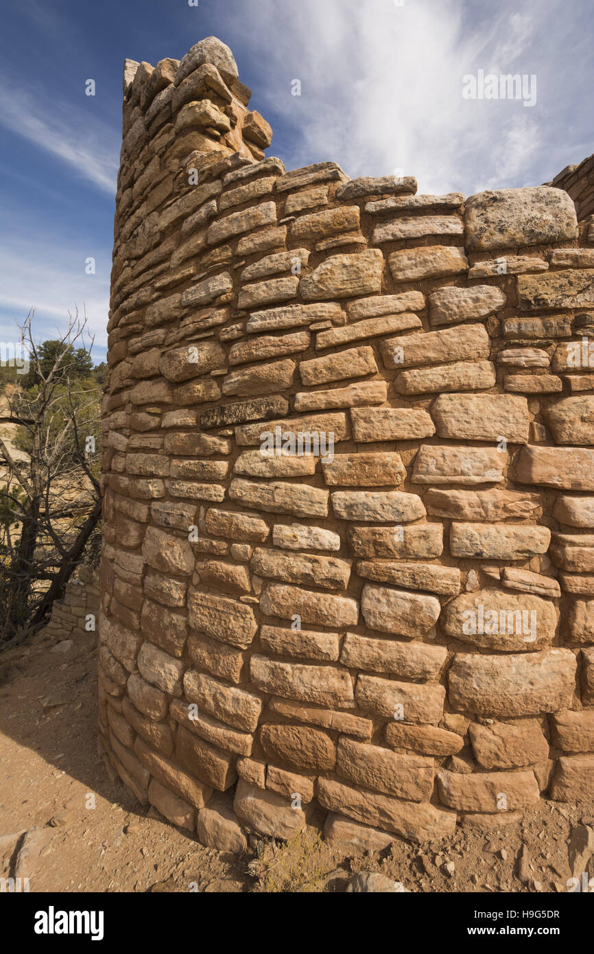 Utah, Hovenweep National Monument, Ancestral Puebloan ruins, Cutthroat Castle Group Stock Photo