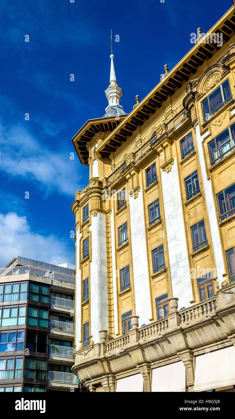 Buildings in the city centre of San Sebastian Spain Stock Photo Alamy