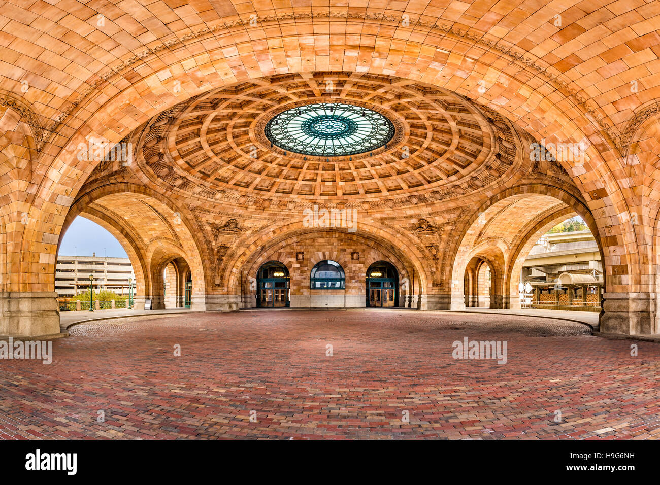 Panoramic view of Penn Station railway station Stock Photo