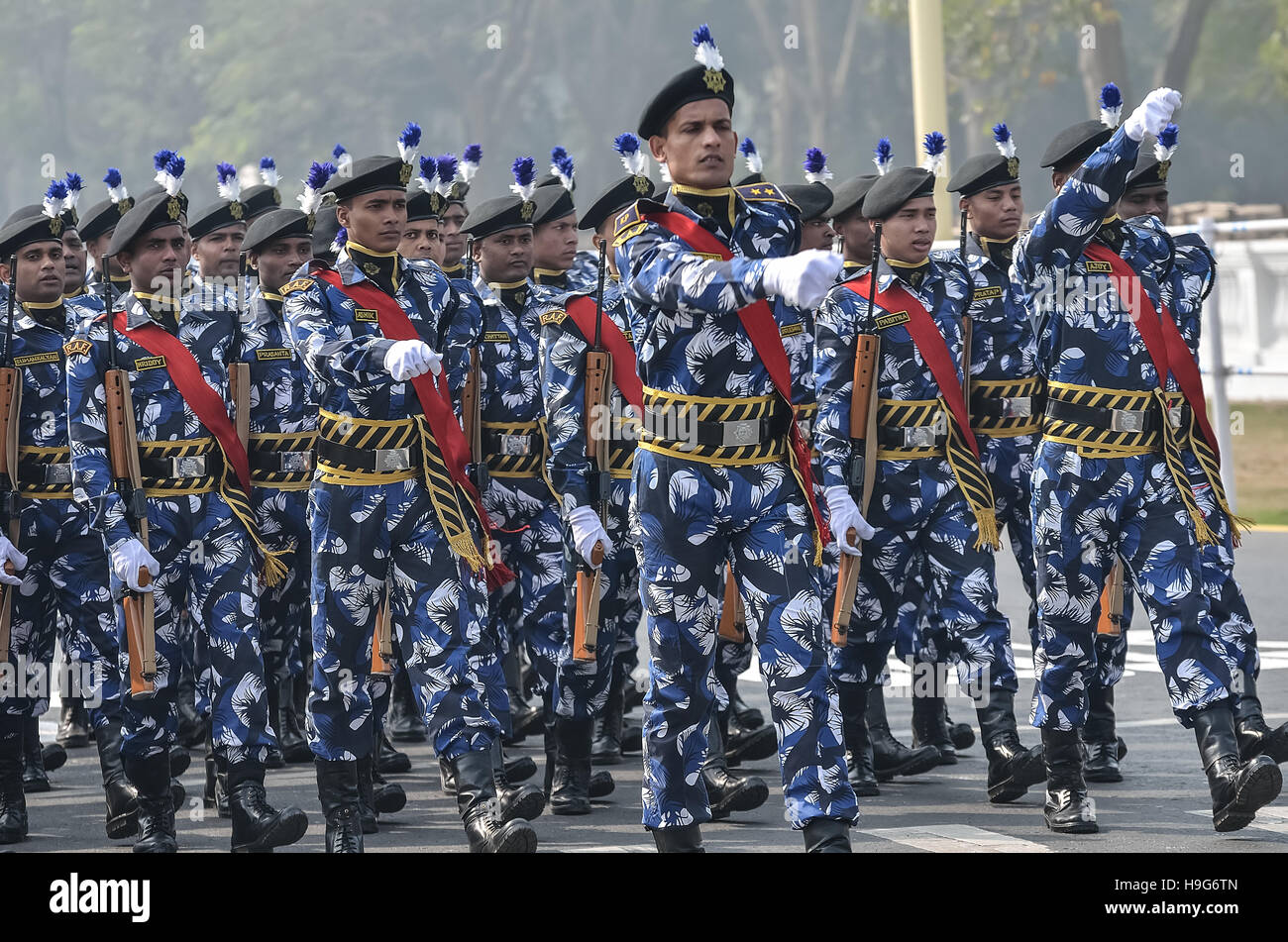 Calcutta India January 24 2016 Indian Army Practice Their Parade 