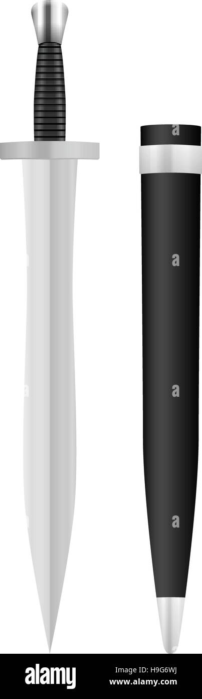 Sword on a white background. Vector illustration Stock Vector Image ...