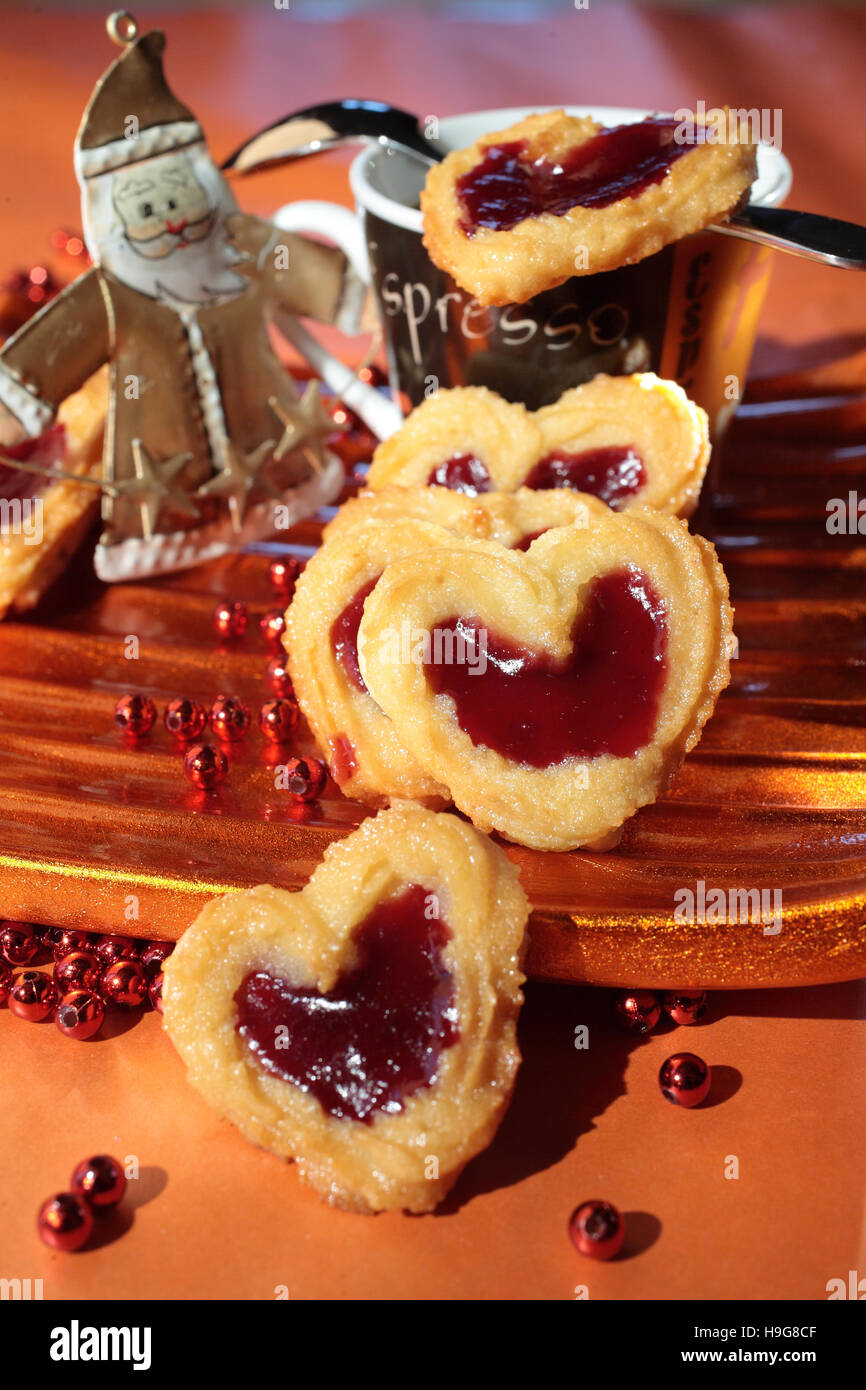Marzipan hearts Stock Photo