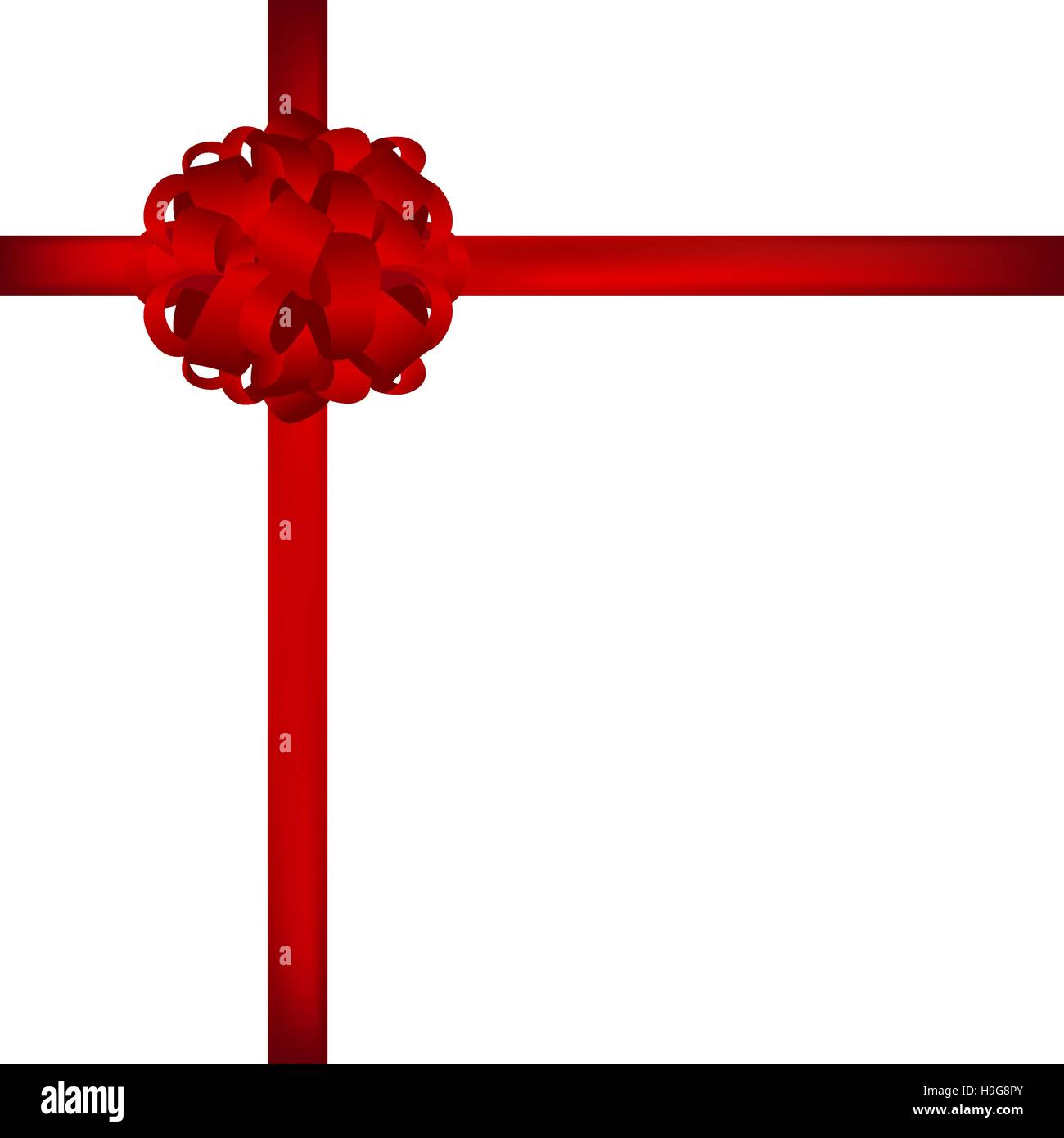 Gift in a box with red bow on white background vector Stock Vector ...