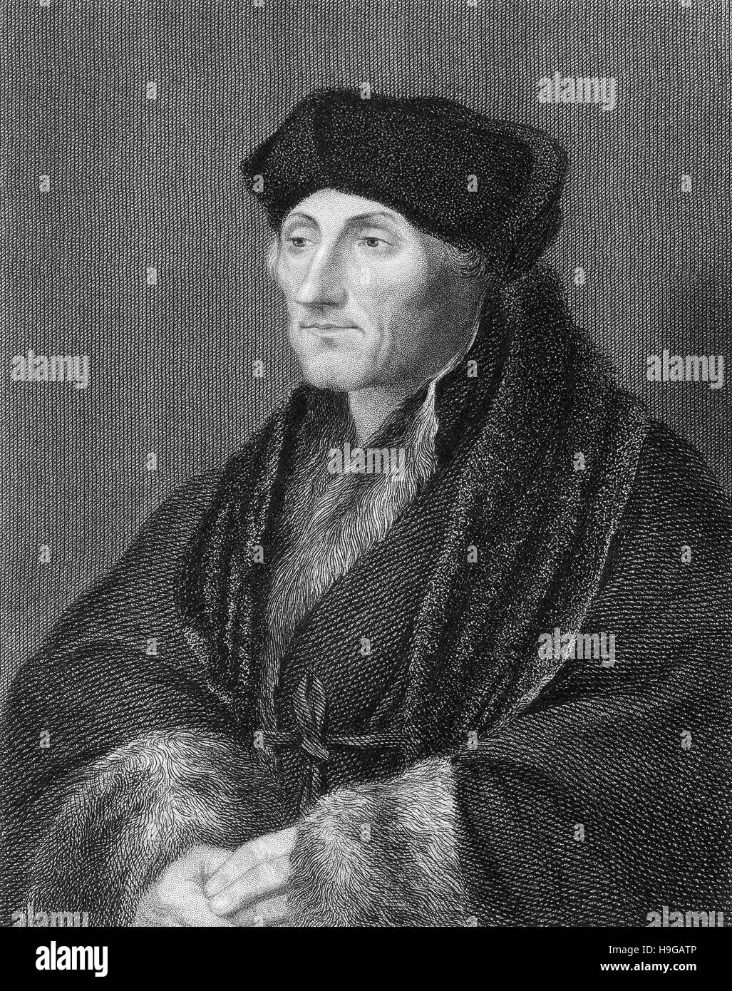 Erasmus Desiderius von Rotterdam, 1465 - 1536, a Dutch humanist, theologian, philosopher, scholar and author, Stock Photo